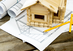 Construction Drawings and Wooden House